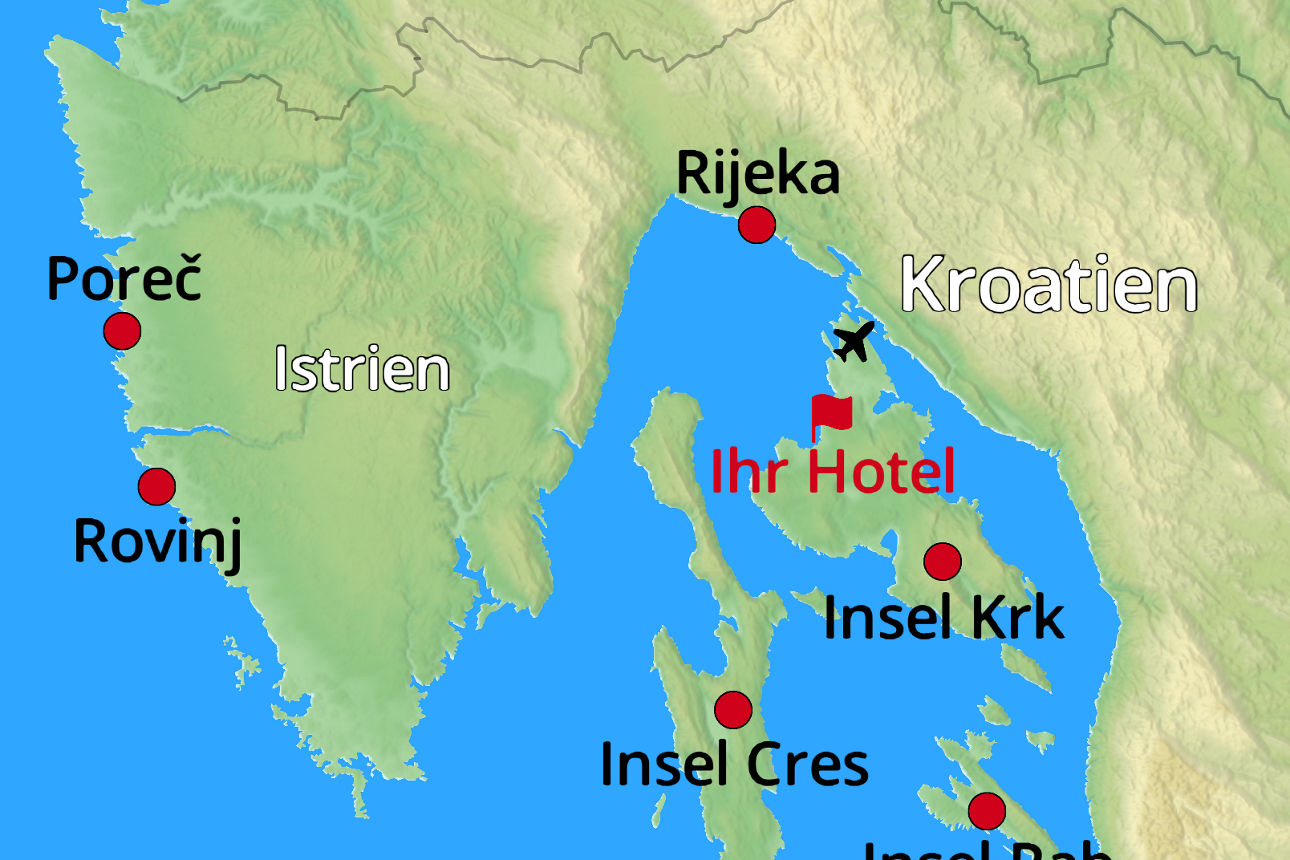 Kroatische Inselwelt - Kartenansicht