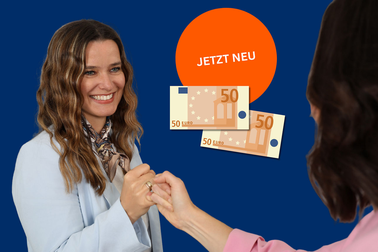 2 Frauen machen den Kleine-Finger-Schwur "Jetzt Neu" 
