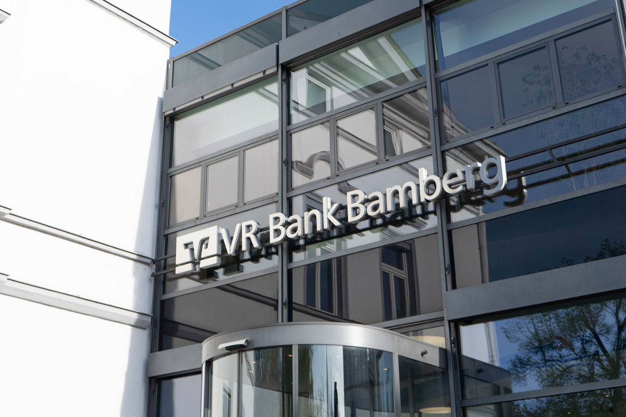 Das Kundenzentrum der VR Bank Bamberg-Forchheim in der Willy-Lessing-Straße in Bamberg
