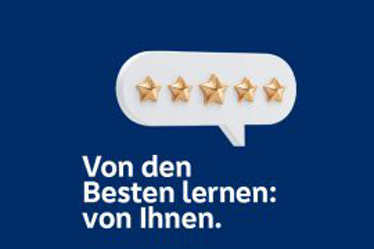 Bild mit Aufschrift: Von den Besten lernen: Von Ihnen