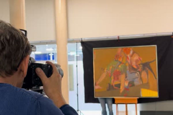 Foto des Making-of's des Kunstkalenders 2026