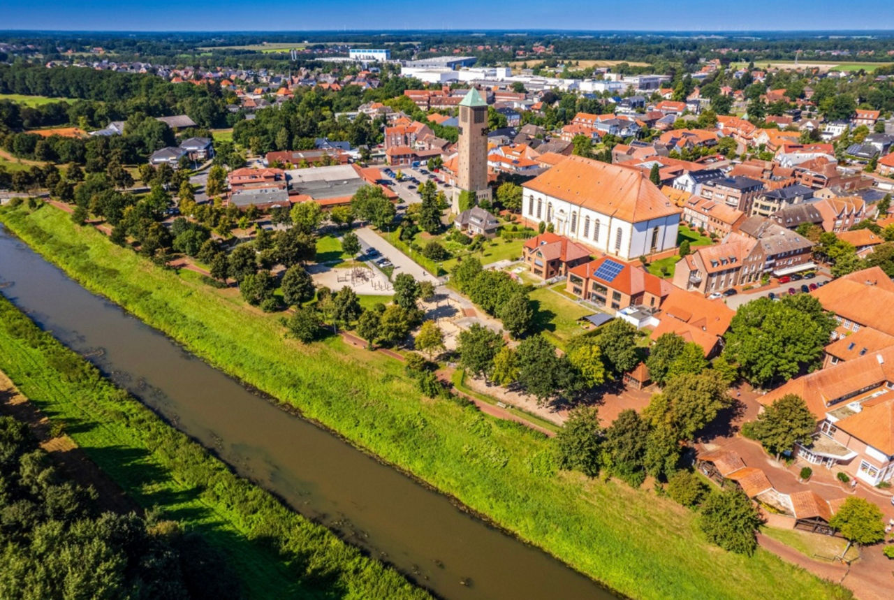 Blick auf das Oldenburger Münsterland von oben