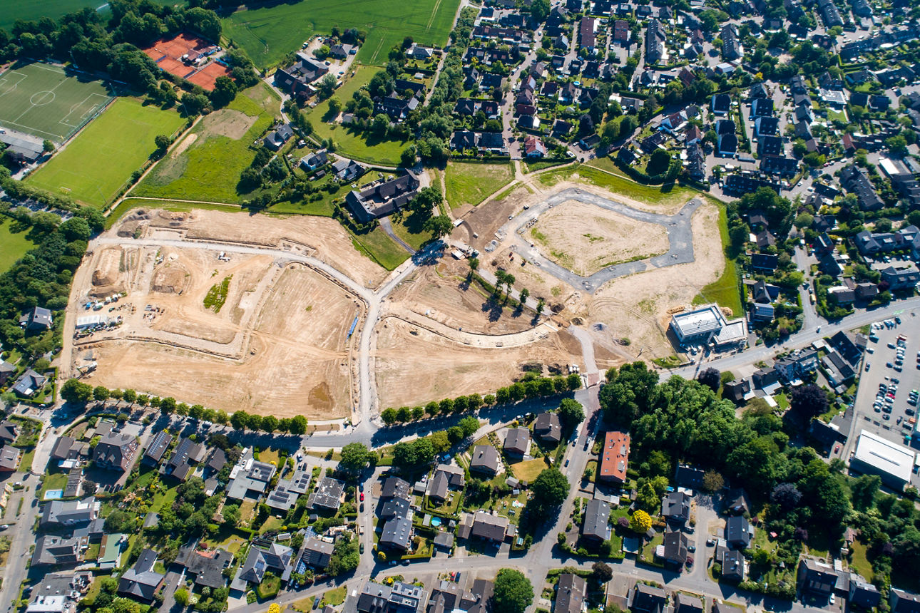 Bild vom Neubaugebiet Lüßfeld von oben