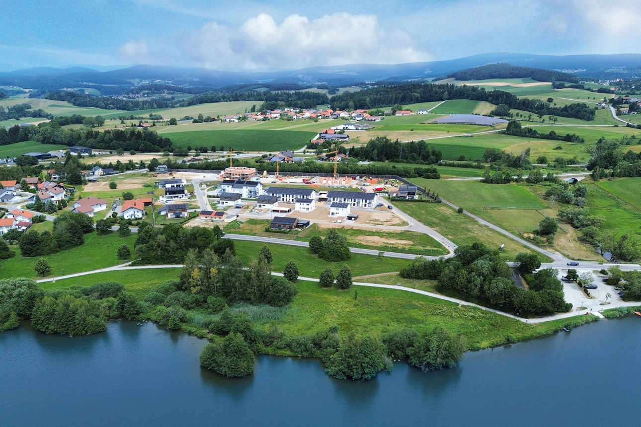 Drohnenaufnahme Baugebiet Seeblick in Erlauzwiesel