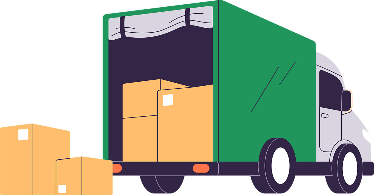 Illustration eines LKW