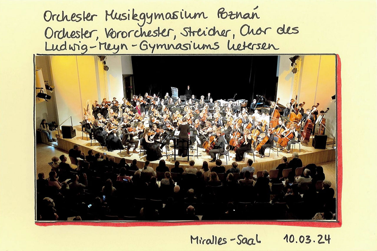 Dankeskarte mit Foto vom Orchester