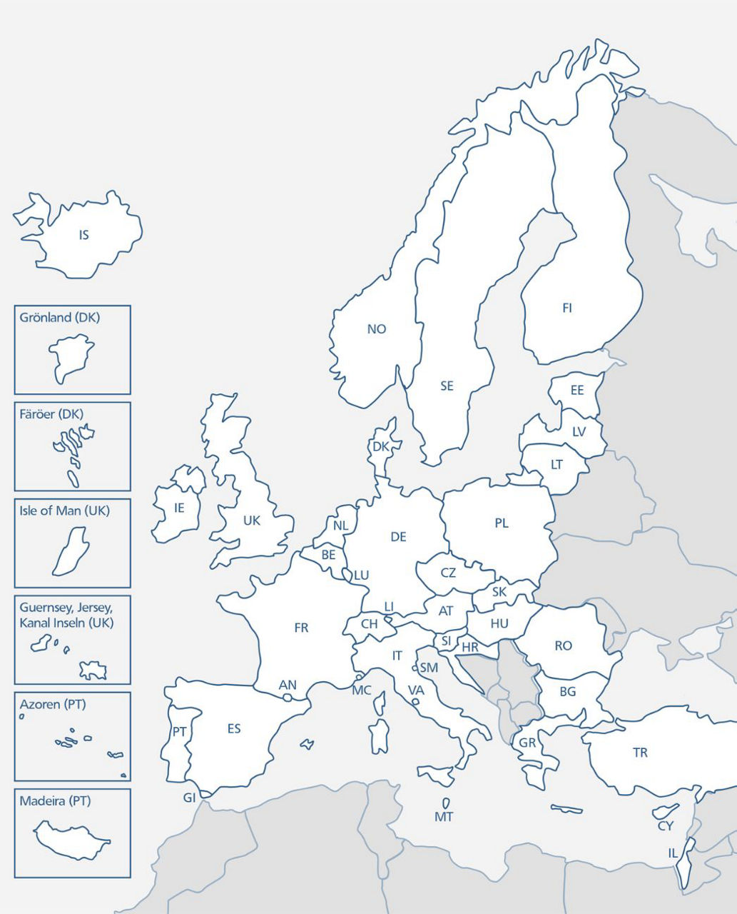 Länderkarte vPay