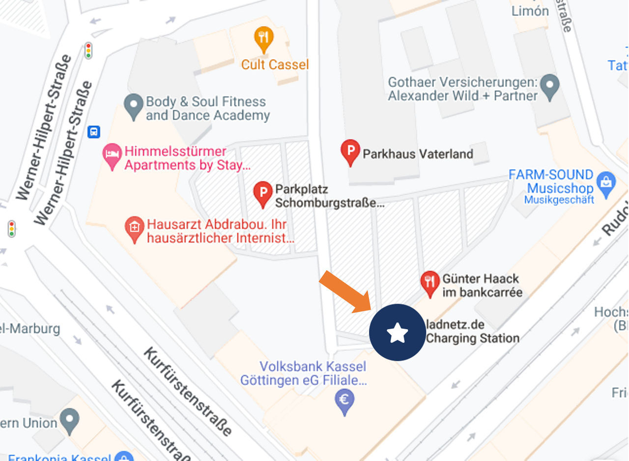 Lageplan Parkhaus Kassel Bankcarree