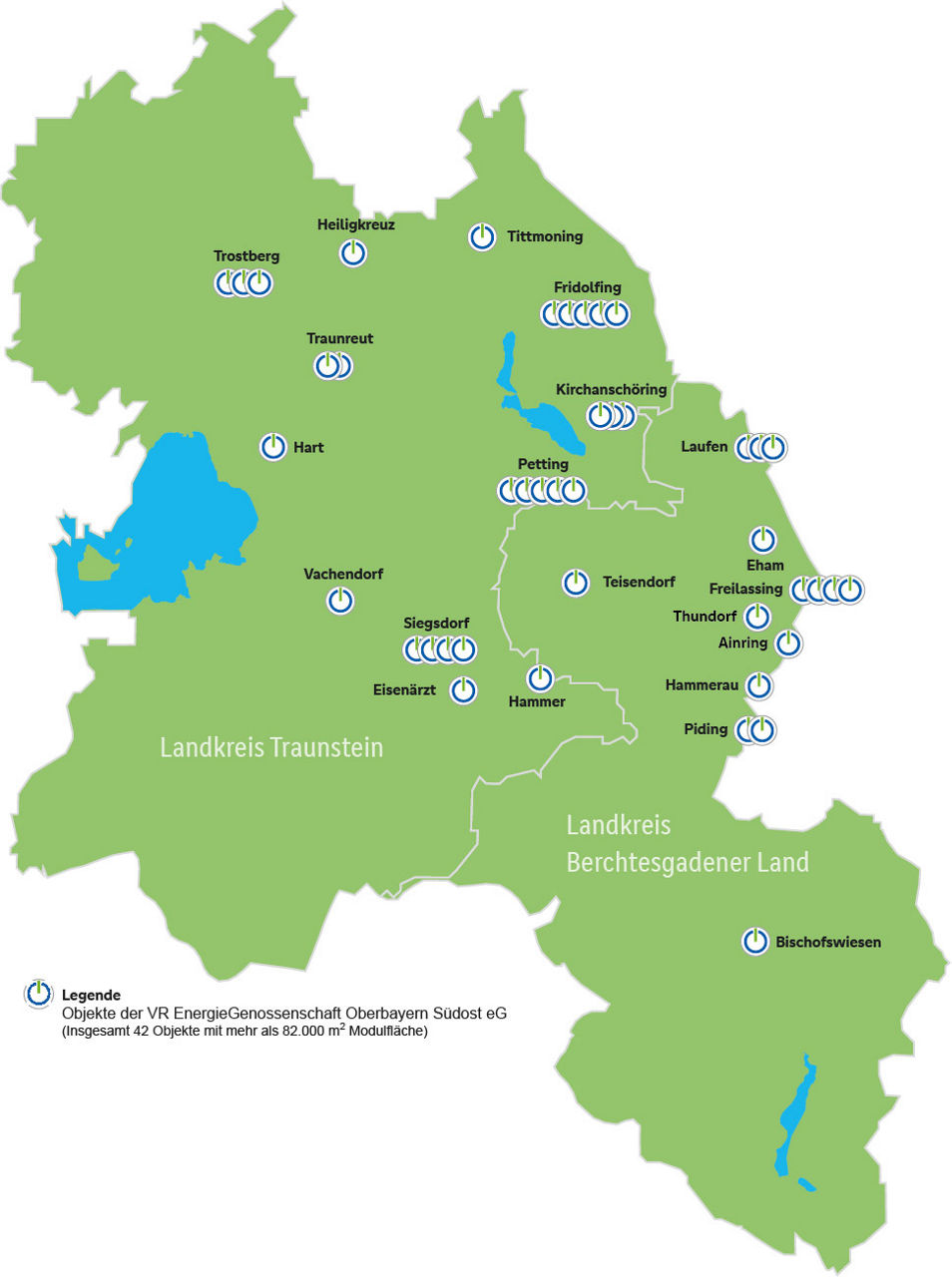 Landkarte der Region