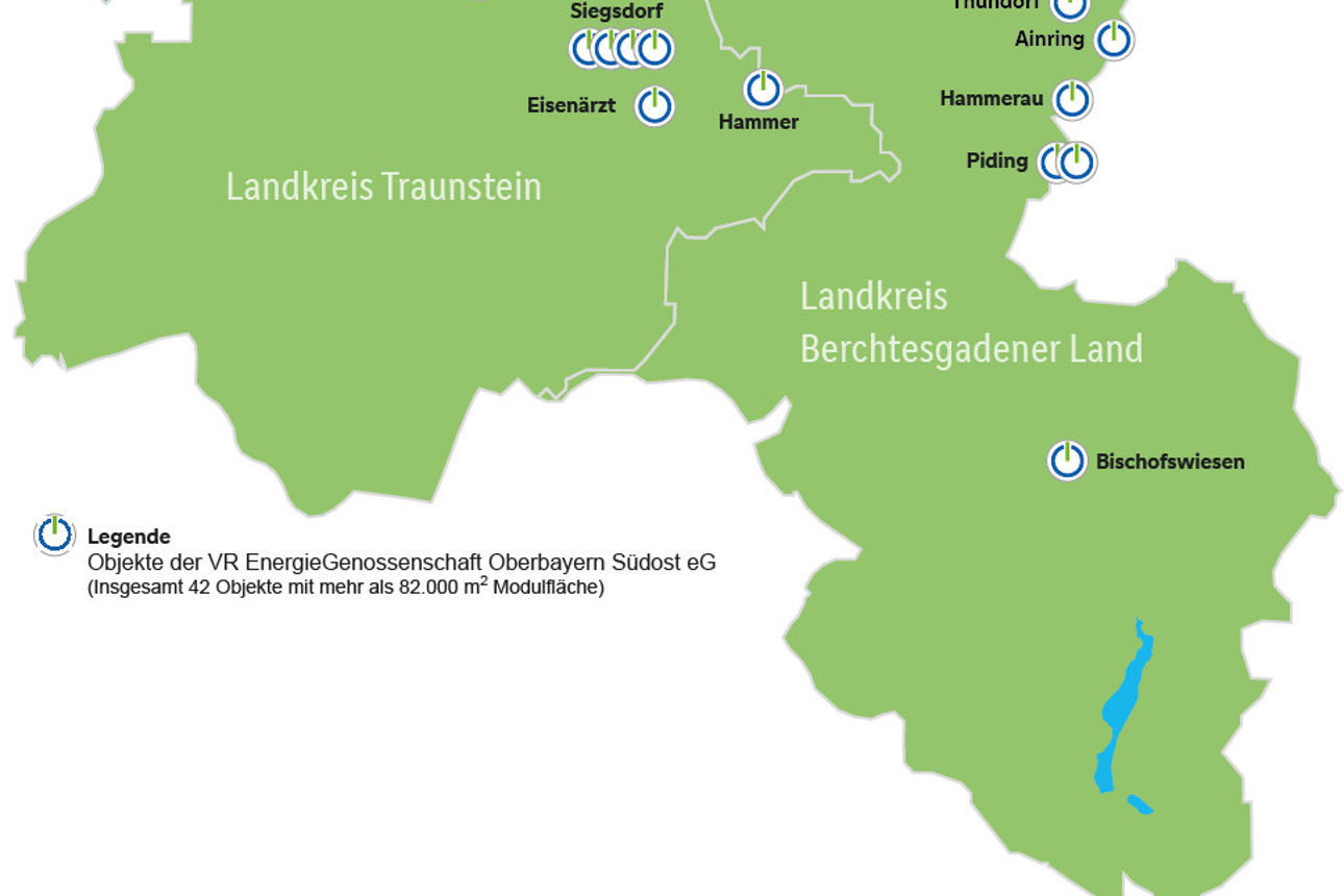 Landkarte der Region