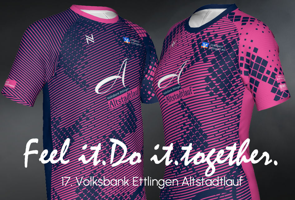 Funktionslaufshirts Ausgabe zum 17. Volksbank Ettlinger Altstadtlauf