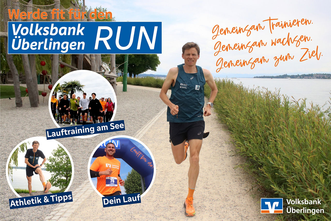 Benedikt Hoffmann läuft im Uferpark in Überlingen