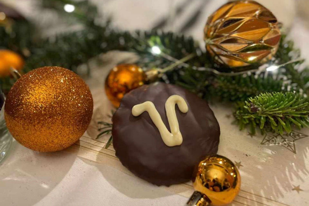 Lebkuchen mit V als Glasur