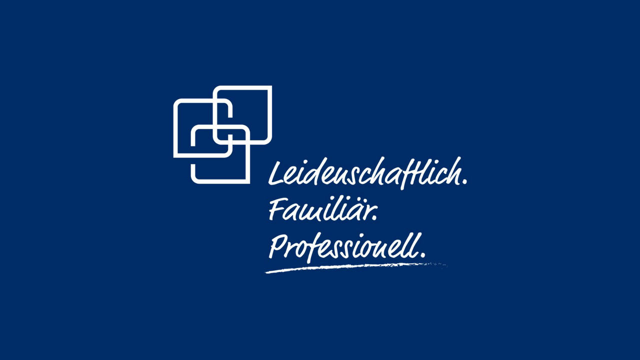 Leitbild-Logo - Leidenschaftlich, familiär, professionell - Raiffeisenbank im Oberland eG