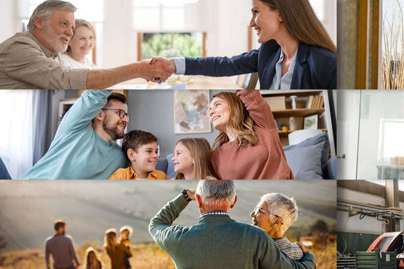 verscheidene Bildausschnitte von Menschen