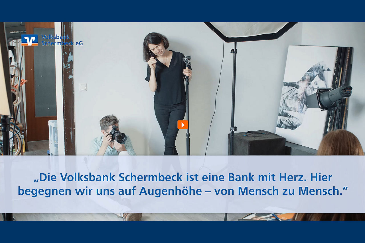 Videoszene Dreh Leitbild Fotograf und Assistenz