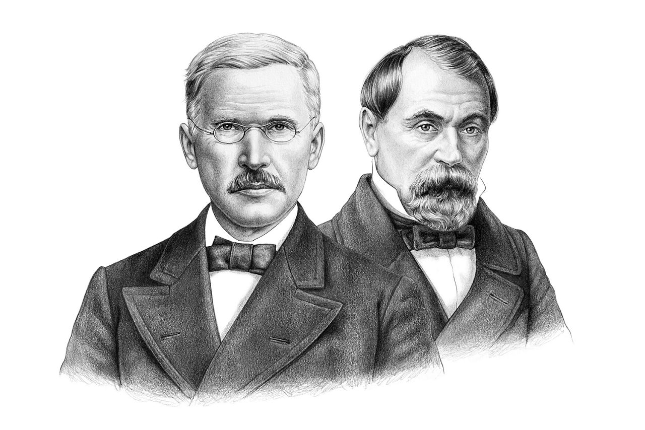 Zwei Männer stehen nebeneinander