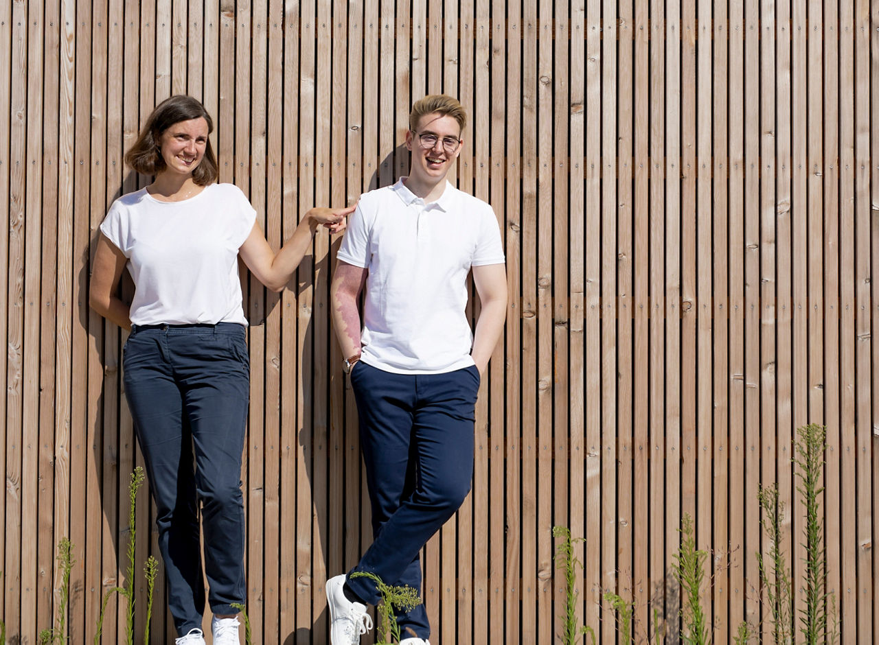 Franziska Griebel und Leon Rinke, Beraterin und Berater am Standort FRANKLIN 