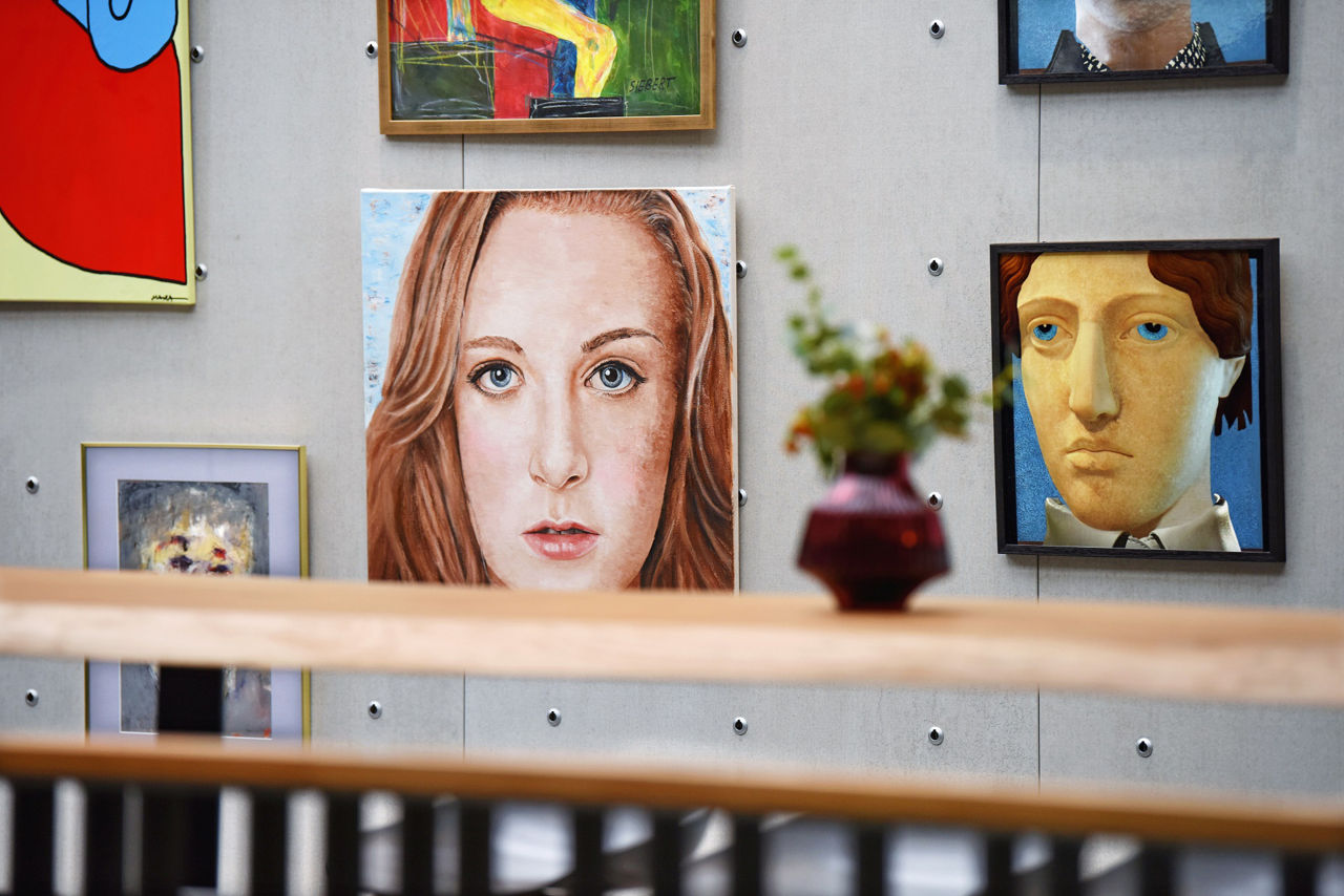 Volksbank-Lobby Ausstellung Kunst trifft Bank