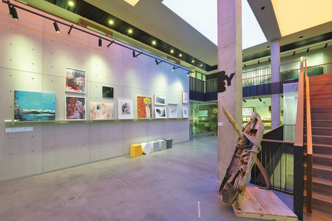 Volksbank-Lobby Ausstellung ZuMUTungen