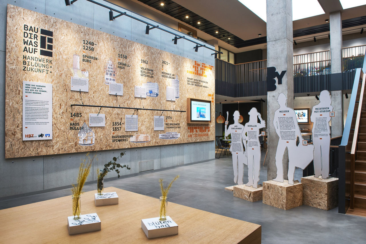 Volksbank-Lobby Ausstellung Bau dir was auf