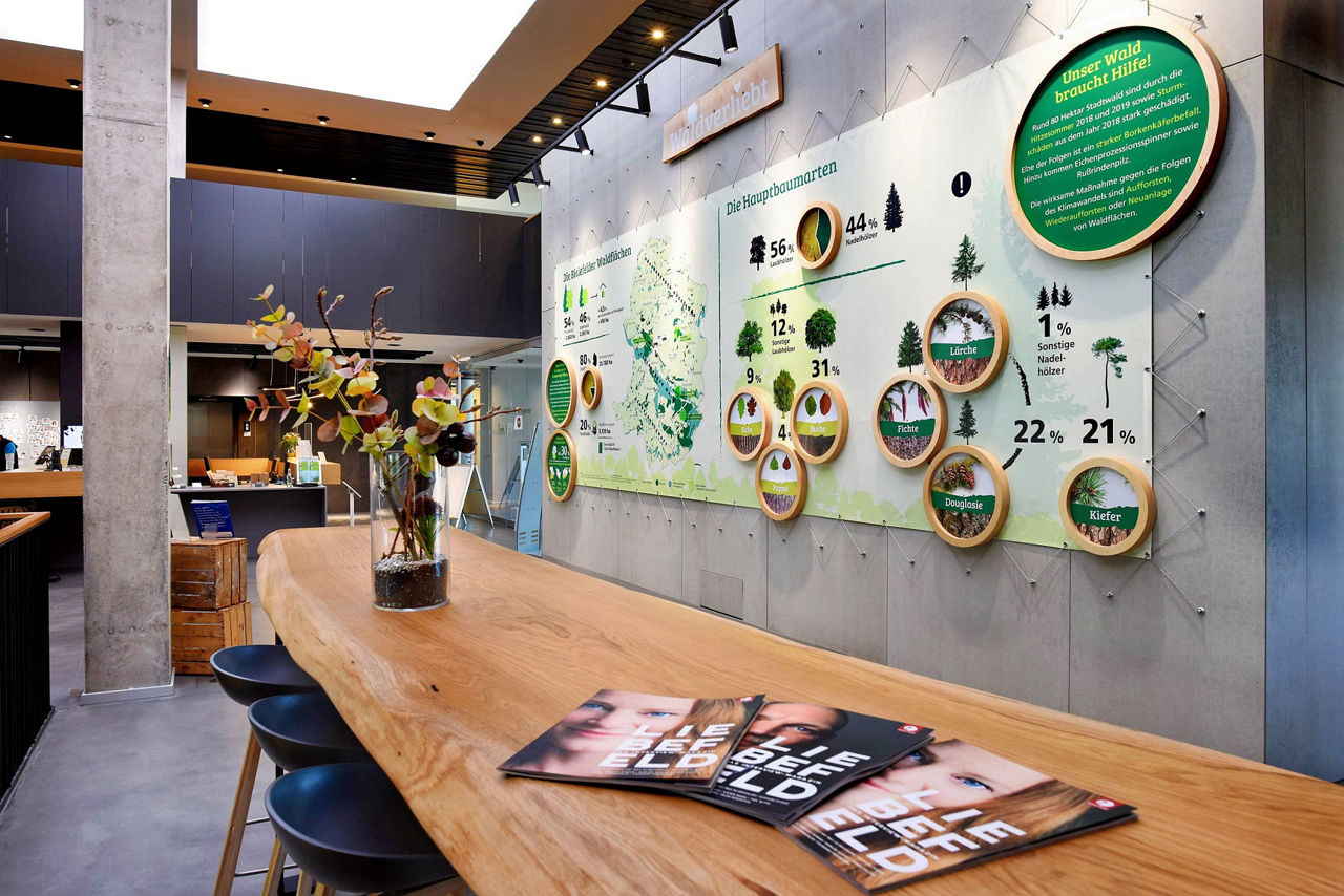 Volksbank-Lobby Ausstellung Waldverliebt
