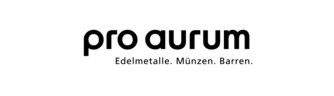 Das Logo von proaurum GmbH in schwarzer Schrift auf weißem Hintergrund