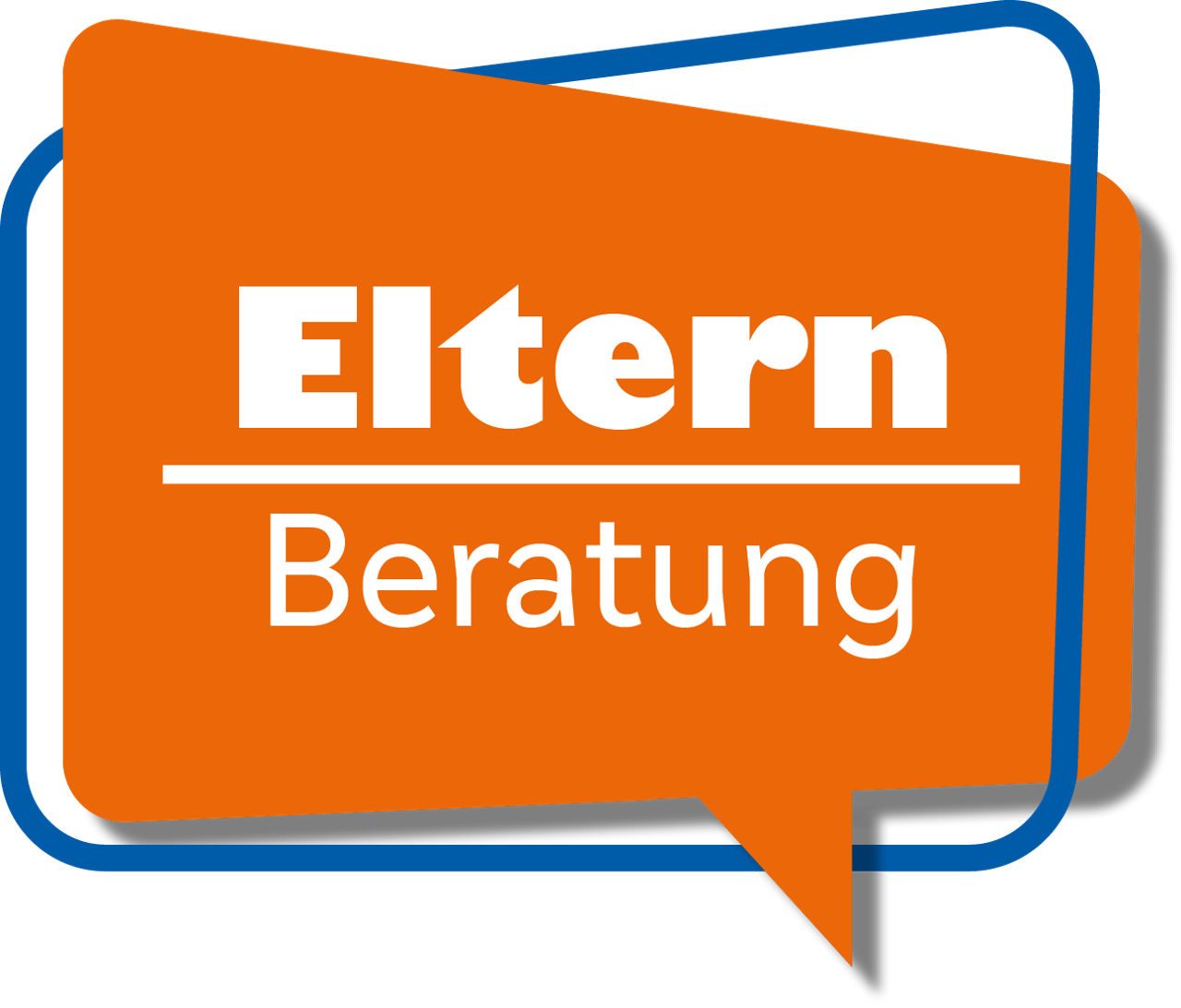Sprechblase mit Schriftzug Elternberatung