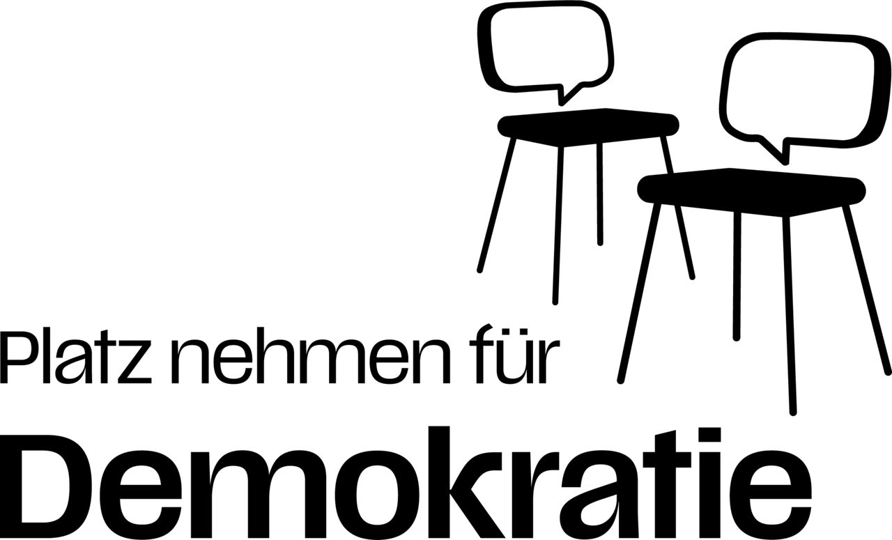 Logo zum Demokratiezug (Platz nehmen für Demokratie)