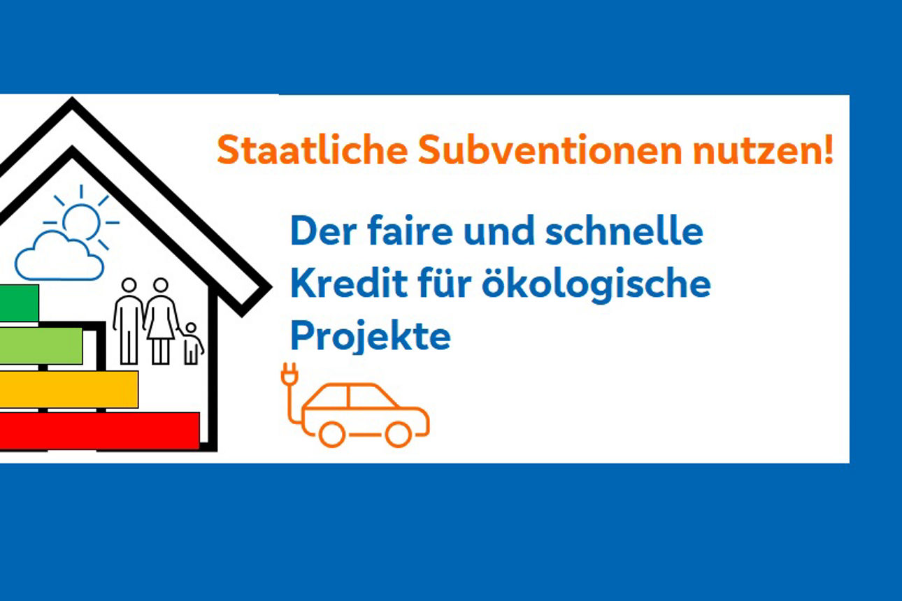 Ein Haus mit Energieeffizienzklassen von A bis D
