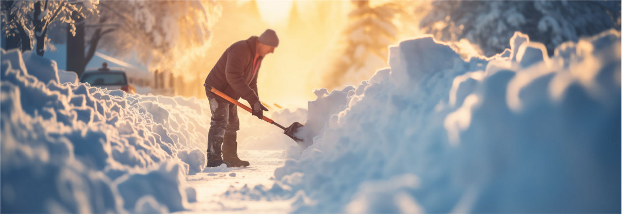 Termingeld MeinZinsKonto - Mann schaufelt Schnell bei sonnigem Wetter 