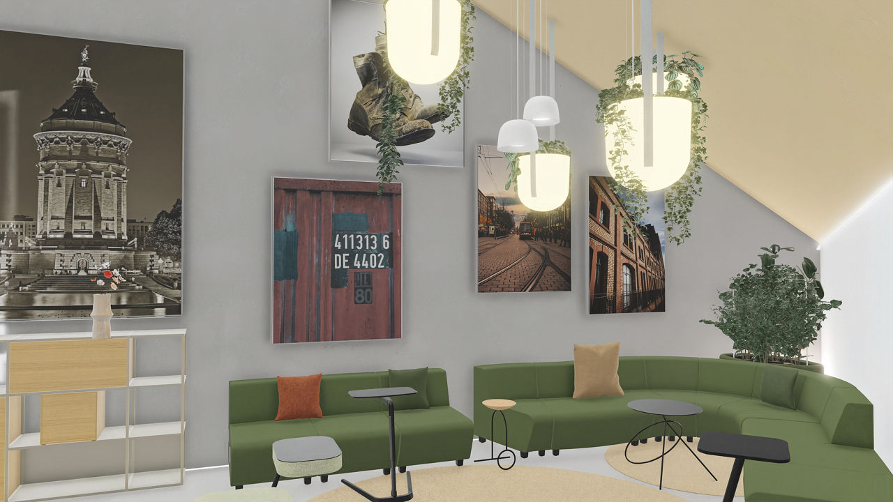 Rendering der Lounge