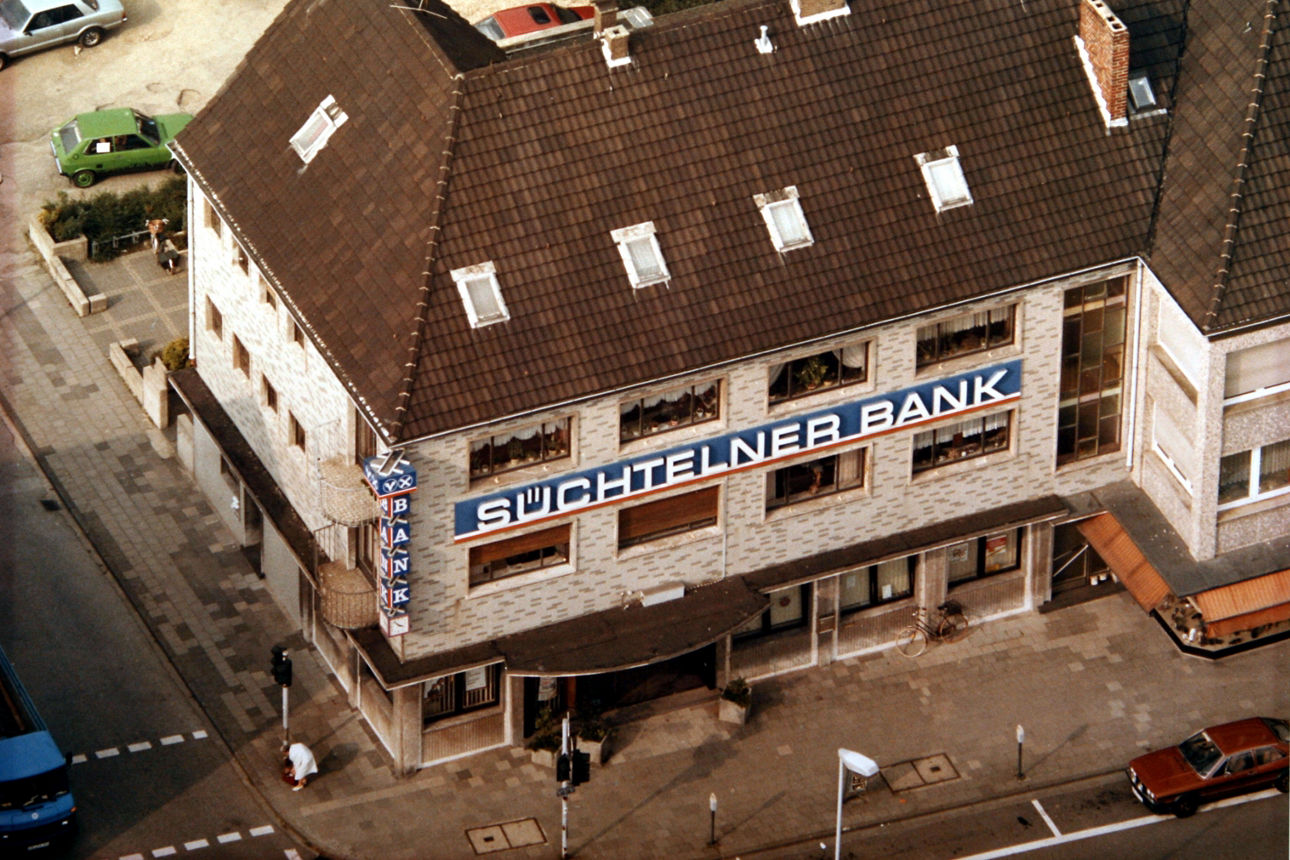 Historische Luftaufnahme der Süchtelner Bank
