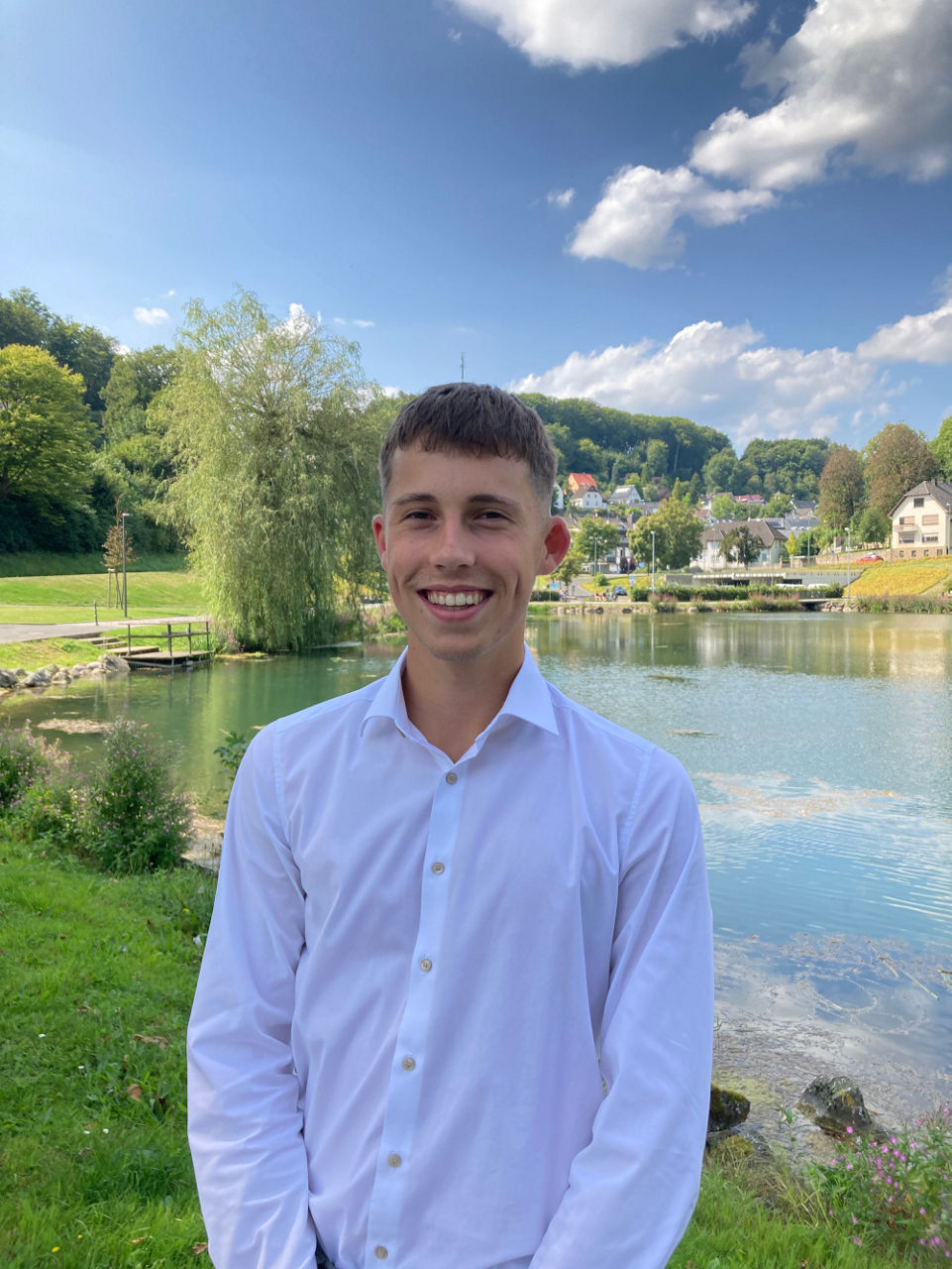 Azubi Lukas Mertens zu sehen