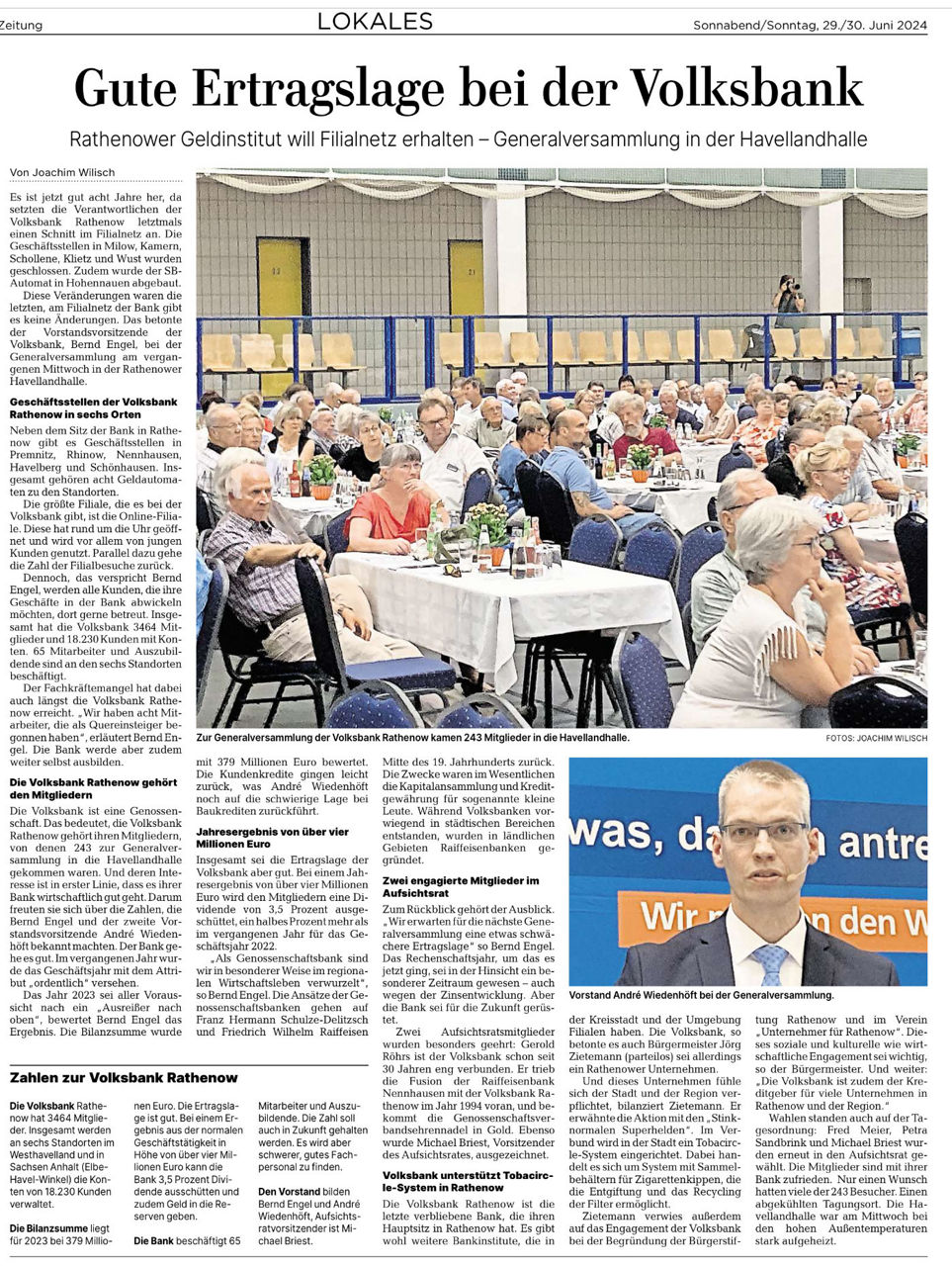 Titelseite einer Zeitung