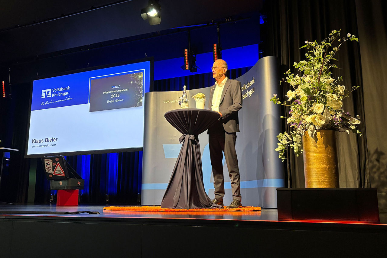 Unser Vorstandsvorsitzender Klaus Bieler beim Mitgliederehrungsabend in Wiesloch.