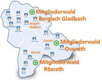 Übersicht unserer "Mitgliederwälder"
