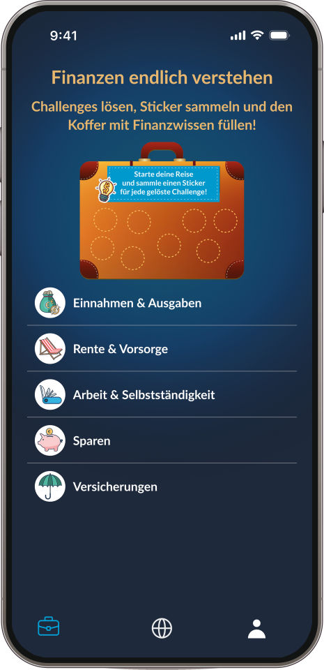 Kostenlose Finanzbildung Schritt für Schritt mit der ubiMaster FINANCE App
