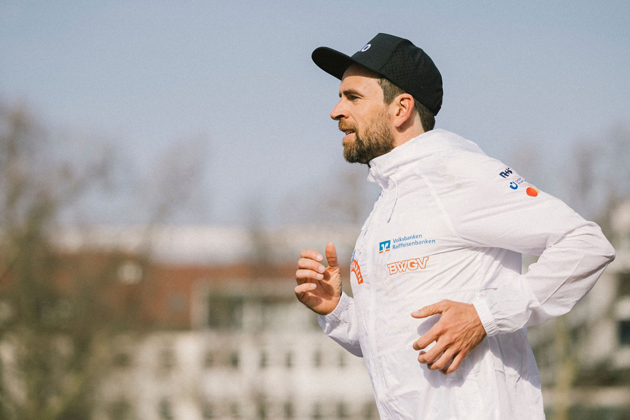 Ein Jogger am laufen