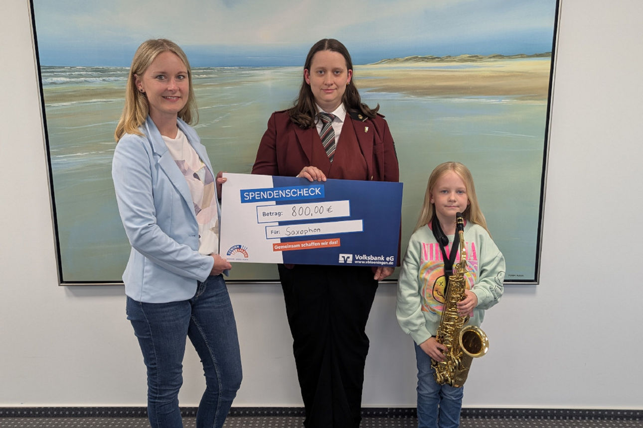 Spendenübergabe mit dem Musikverein Evenkamp e.V.