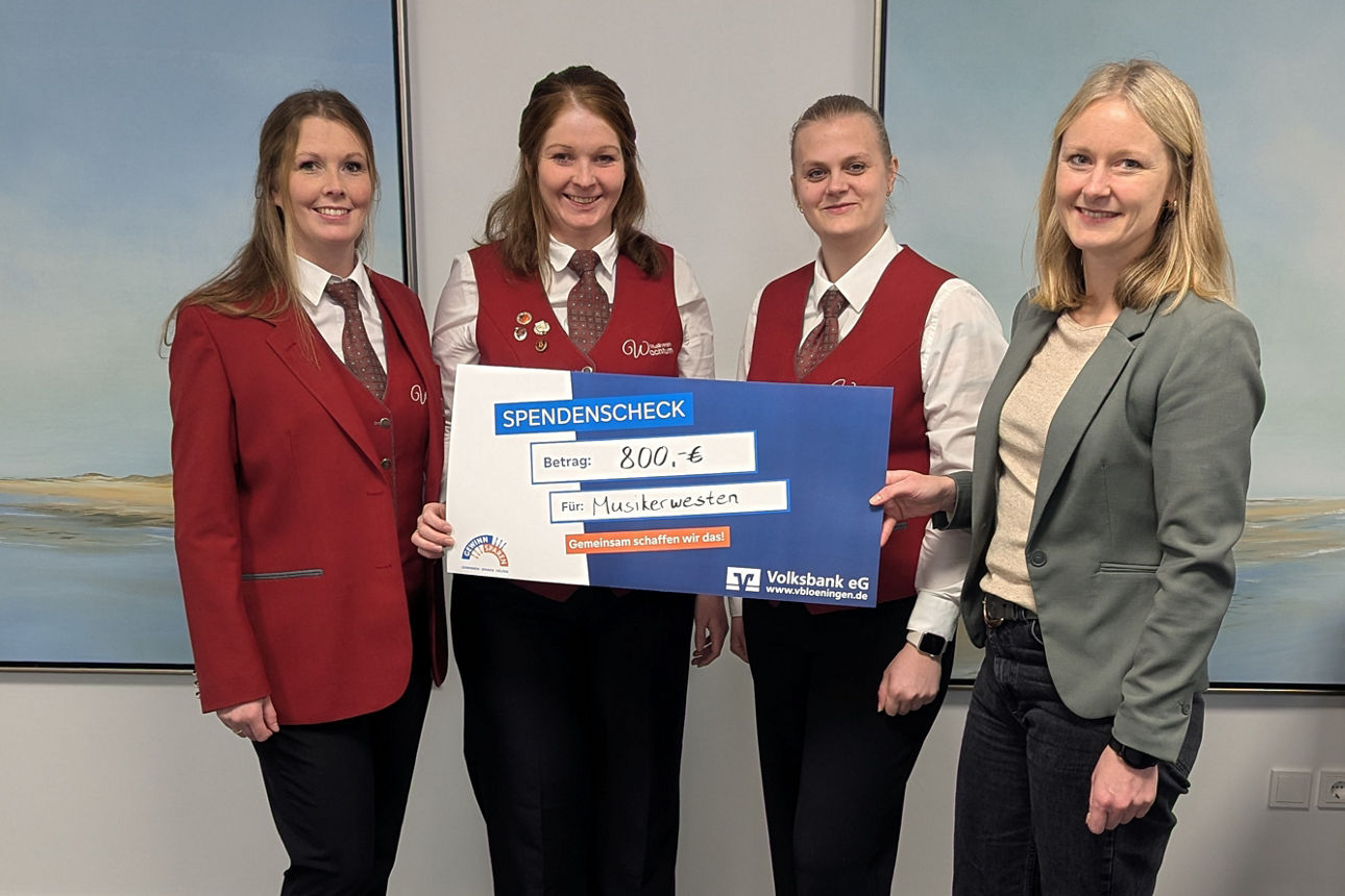 Spendenübergabe mit dem Musikverein Wachtum e. V.