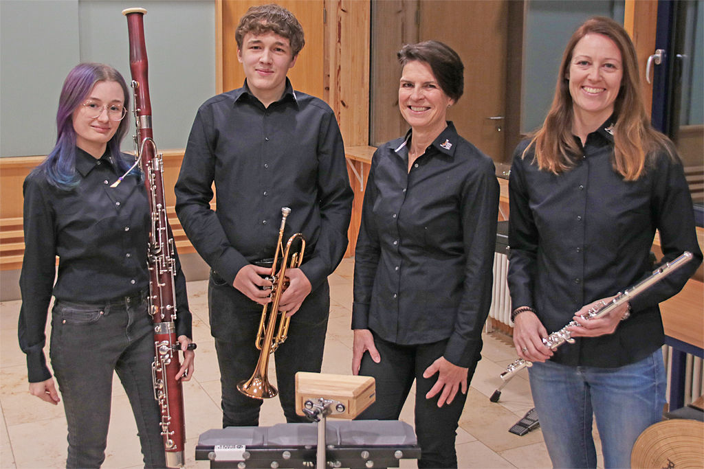 Vier Musiker der Stadtkapelle Bönnigheim