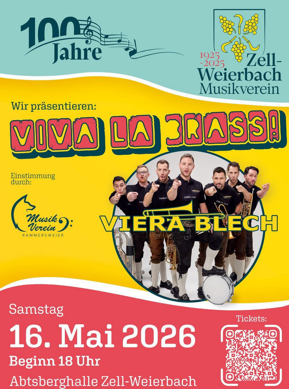 Werbeplakat Viera Blech live in Zell-Weierbach