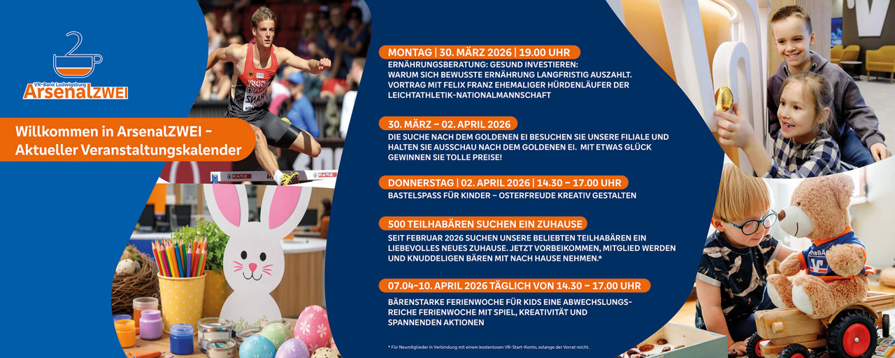 Veranstaltungen in ArsenalZWEI mit Collage 