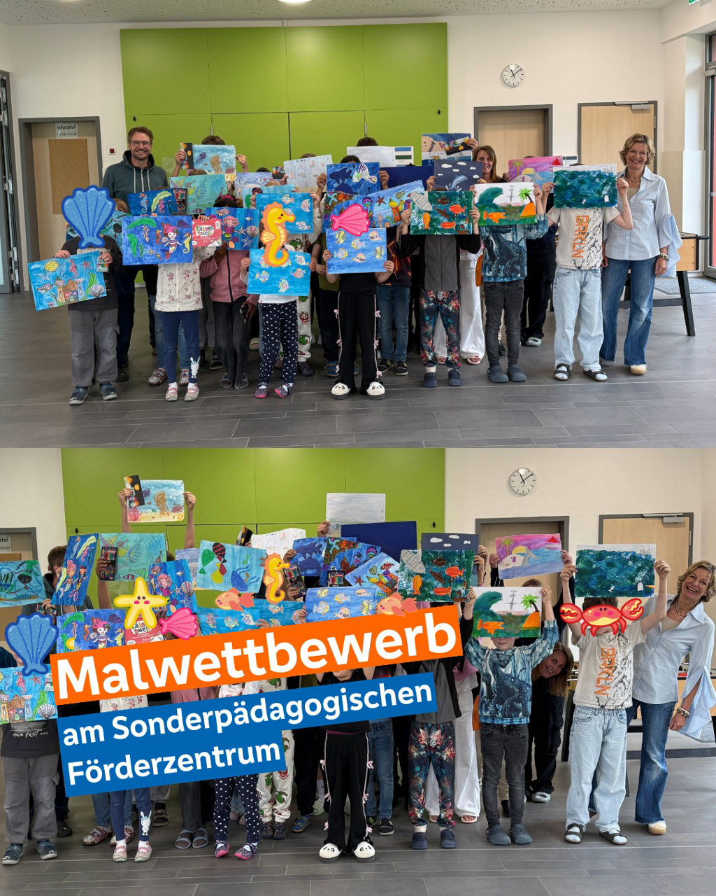 Gruppenbild der Malwettbewerb-TeilnehmerInnen des SFZ
