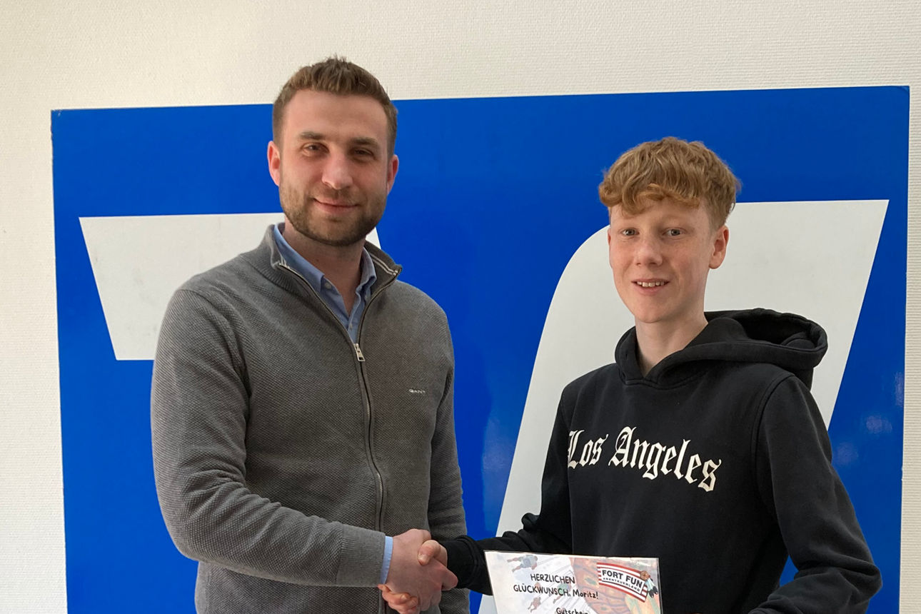 Moritz Dicke gewinnt Fahrt nach Fort Fun auf der Ausbildungsmesse