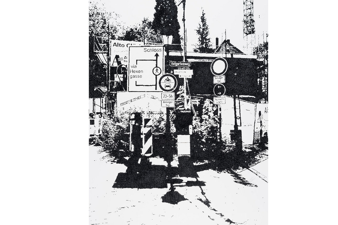 Kunstwerk (Verkehrsschilderwald)