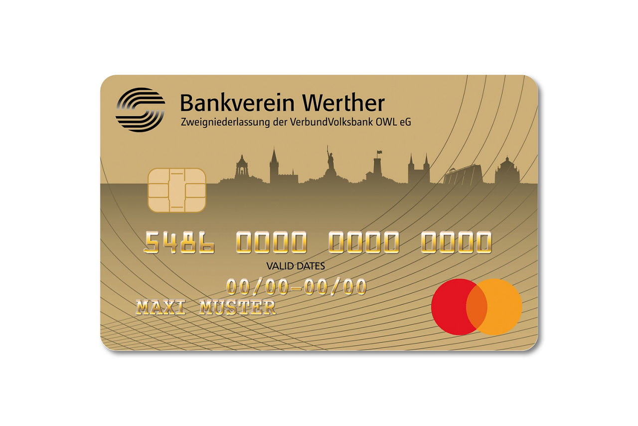 MasterCard Gold im Design vom Bankverein Werther