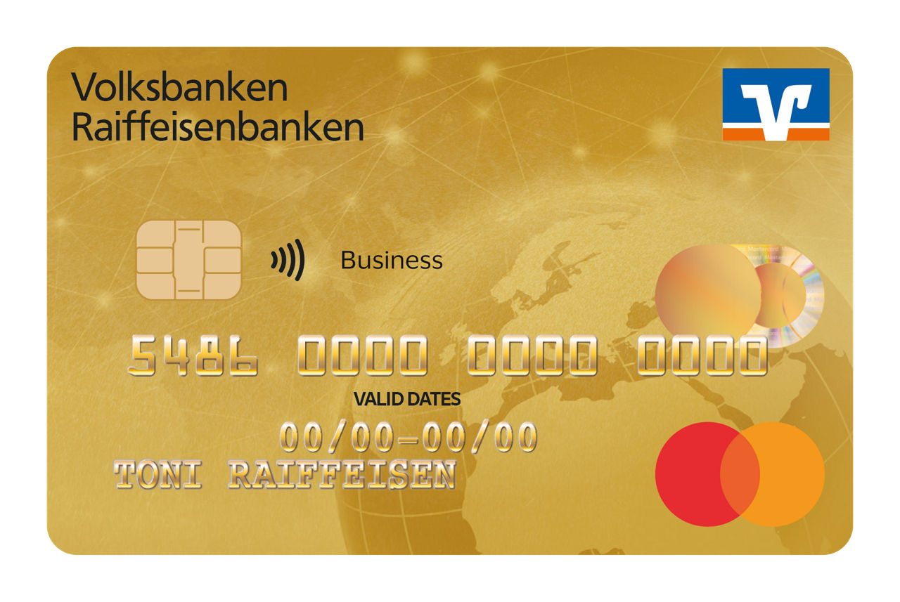 Kartenabbildung der BusinessCard Gold als Mastercard
