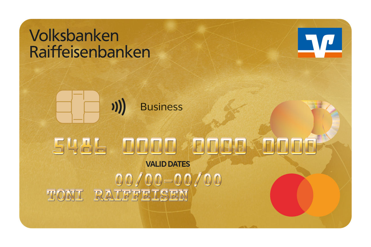 Kartenabbildung der BusinessCard Gold von Mastercard